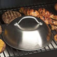 [BBQ工具] 1件不鏽鋼 6英吋/9英吋/11.4英吋 BBQ工具 鐵製煎鍋刮板 融化蓋 | 戶外露營野餐烹飪配件，9英吋約22.5cm，烤箱圓頂蓋 - 彩色 - 查看 8