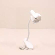 1pc Mini Book Light Clip-On Lamp Flower Shaped Night Light Decorative Table Lamp For Home, Reading Room And Bedroom Decoration - Yellow - View 10