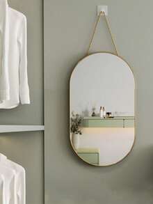 1 pieza Espejo de pared circular con marco dorado, adecuado para baño, tocador, entrada, sala de estar, decoración de pared