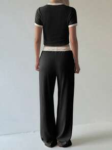 Vaiaye Thanksgiving Women's Fall Casual Slim Knitted Two Pieces Set Elegant Women's Set