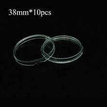 50pcs Commemorative Coin Protector Display Cases, Transparent Plastic Coin Holders, Coin Collection Storage Boxes