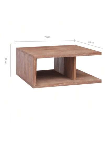 vidaXL Coffee Table 70x70x30 Cm Solid Teak view 2