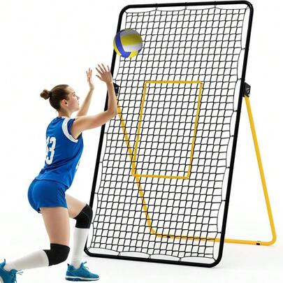 Verstellbares Volleyball Rebounder Netz, großes Trainings-Bounce-Back-Netz zum Stoßen, 178 x 101 cm Schmettern und Aufstellen – robustes Übungsgerät mit mehreren Winkeln, einfach aufzustellen und zusa
