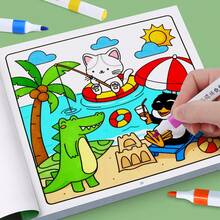 2pcs 2025 New Colorful Drawing & Coloring Books, Visual Education Tool For School, Students, Stationery, School Supplies, Back To School, Alphabet English Pronunciation Learning Cards, Birthday Gift - Christmas Gift - Perfect Gift - Present - Multicolor - View 4