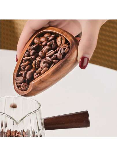 Holz Kaffeebohnen Messbecher Halter, Kaffeebohnen Sprühflasche, Kaffee Rührstäbchen, Kaffee Messlöffel, Mühlen Zubehör, Geschenk für Kaffeeliebhaber, Kaffee Ecke