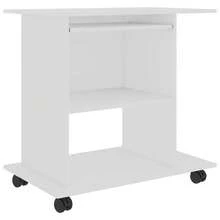 vidaXL Schreibtisch Weiß 80x50x75 Cm Holzwerkstoff - Bianco - Visualizzare 2