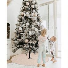 36 Inches Christmas Tree Skirt Champagne Gold Tree Skirt Sequin Glitter Tree Skirt For 4ft Tree Christmas Decoration - ShinyChampagneGold - View 3