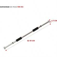 Barra de Dominadas y Barra de Traccin para la Puerta, Peso Mximo de 100KG 220lb, Diseo de Acero para Uso en Interiores - NO. 025 - Talla única + barra de dominadas - Ver 5