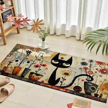 1 tấm thảm nhà bếp hình mèo, thấm hút và chống trượt, thích hợp cho trang trại, lối vào, trong nhà, trang trí phòng, nhà bếp, phòng ăn, văn phòng nhỏ/văn phòng tại nhà, bồn rửa, phòng giặt ủi - Nhiều màu - Xem 10