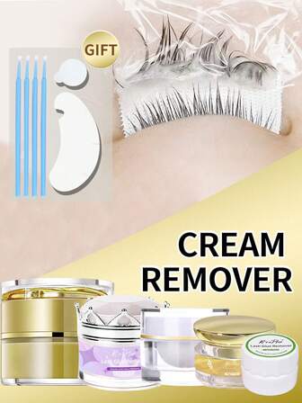 1 件装睫毛延长卸妆膏专业睫毛卸妆液适合所有肤质无刺激速溶睫毛延长卸妆液适用于沙龙家用美甲用品沙龙 DIY