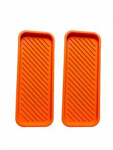 1/2 peças de silicone tornam as bandejas de armazenamento de silicone adequadas para pias de cozinha e banheiros. Bandejas antiderrapantes para lava-louças e bancadas, além de bandejas para gavetas de banheiro. Perfeitas para guardar cosméticos e pequenos acessórios.