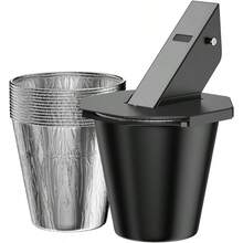 升级版带盖烟熏滴油桶 - 防漏且易于清洁，通用适用于 Traeger、Pit Boss 和 Pellet Grill（油脂罐）