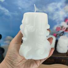 1pc Handmade Wavy Column Candle Holder Aromatherapy Decor, May Have Slight Color Difference