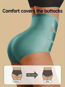 1pc Women's High Waist Seamless Shapewear Panty, Tummy Control, Butt Lift, Waist Cincher, Flattens Belly