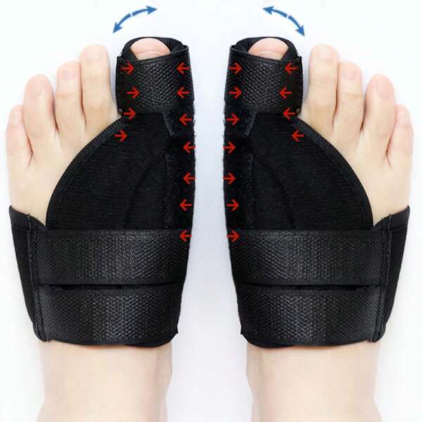 1pc/2pcs/1ft Toe Separator, Unisex Big Toe Separator, Breathable Non-Compressive, Adjustable Day/Night Support, Hook & Loop Closure, Hand Wash Only, Grade, Suitable For Men & Women, Plantar Fasciitis Support, Plantar Fasciitis Shoes, Men Plantar Fasciitis Shoes