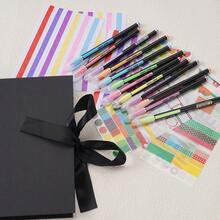 ألبوم تجميع 80 صفحة مع 12 قلم تحديد معدني، يمكن أن يحتوي على أكثر من 160 صورة، ألبوم تجميع DIY إبداعي للأسرة والحفلات والزفاف والذكرى السنوية، ألبوم ورق كرافت (أسود)