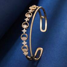 1 件优雅奢华时尚女士合成锆石手链，适合日常佩戴 - 手鐲 - 查看 16