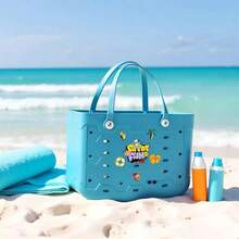 CSjihua Extra Large Capacity Breathable EVA Women's Beach Bag, Oversized EVA Handbag, EVA Tote Bag, EVA Shoulder Bag, EVA Basket Bag, EVA Beach Bag - Lightweight And Durable Solid Color Open Design, Large Waterproof And Washable Sturdy Open Women's Handbag, Suitable For Beaches, Outdoor Swimming Pools, Sports And Fitness, Shopping Malls, Picnics And Camping - Fashionable Holiday Accessories, Beach Bags, Festivals, Casual Outings, Holiday Gifts - Nhiều màu - Xem 5