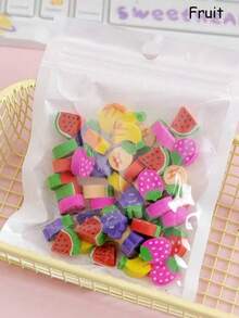 50 piezas de gomas de borrar de dibujos animados en miniatura, de varios estilos, pequeñas y convenientes para llevar, fáciles de limpiar, material que no daña el papel, de vuelta a la escuela - Multicolor - Ver 16