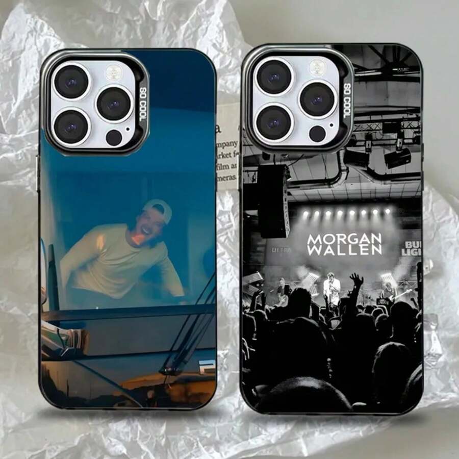Funda para teléfono Morgan Warren Singer para 17, 16, 15, 14, 13, 12, 11, Pro, Max, Plus, Mini, a prueba de caídas, negra mate, parachoques duro - z8 - Ver 1