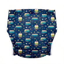 1pc Reusable Adult Cloth Diaper, Washable TPU Coated Design, Double-Sided Snap Closure, Adjustable Breathable & Comfortable, Highly Absorbent & Fashionable Pattern, Elastic Leg Design, Machine/Hand Washable, Suitable For Elderly, Pregnant Women And Postpartum Women