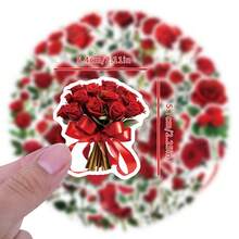 62 件玫瑰；贴纸美观乙烯基贴纸高品质贴纸贴花剪贴簿、日记、笔记本电脑、保险杠、滑板、水瓶、电脑、手机贴纸可以为您的生活带来很多乐趣，是送给成人的完美礼物 - 彩色 - 查看 2
