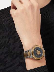 Versace 美杜莎银色表盘女士手表无限石英绿色表盘双色女士手表 VE3F00422 - 綠色 - 查看 2