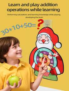 Christmas Parent-Child Game Set, Christmas Tree/Santa Claus Target Ball 2 Options, 3-12 Years Old Hand-Eye Coordination Training Tool, Family Christmas Party Interactive Competition, Christmas Gift Box (Includes 1 Hook + 3 Sticky Balls) - Multicolor - View 10