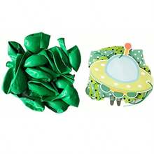 Alien Theme Birthday Party Decoration Kit Party Banner And UFO Latex Balloons UFO Area 51 Say Hello To Humans Outer Space Balloons For Birthday Baby Shower - 綠色 - 查看 8