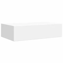 vidaXL 2 Stück Wandregale Mit Schubladen, Weiß, 40x23,5x10 Cm, MDF - White - View 6