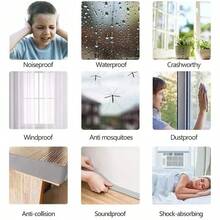 2pcs 2M Self-Adhesive Door Window Sealing Strip Weather Stripping Soundproof Windproof Dustproof Seal Sponge Foam Insulation Tape - Multicolor - View 3