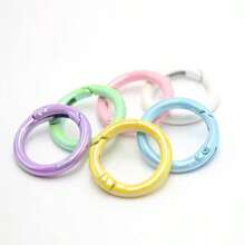 5pcs Colorful 25mm Spring Keychain In Colors - Perfect For DIY Crafts, Bag Charms & More