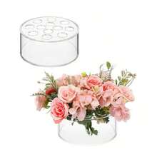 亚克力花卉餐桌装饰婚礼圆形花瓶餐桌花瓶 - 透明 - 查看 12