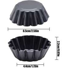 6 paquets Moule à tartelette, moules à gâteau en acier au carbone anti-adhésifs, mini moule à tarte, pour tartes, tartelettes chinoises, gâteaux