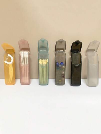 便携式迷你收纳盒 牙签牙线收纳盒 配件收纳盒 胶囊收纳盒