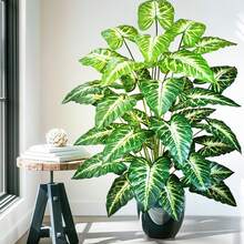 60-132cm(51.96in) Artificial Flowers Calla Lily Horseshoe Leaf Turtle Leaf Bobcat Leaf Fake Plant Ornamental Holiday Home Office Decoration