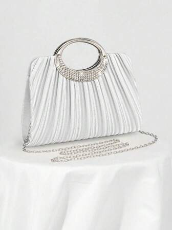 下班后女士时尚闪光亮片晚宴手拿包，适合女性鸡尾酒会使用，适用于派对、婚礼、万圣节、圣诞舞会、晚宴等场合，完美搭配婚纱、礼服、生日礼服。