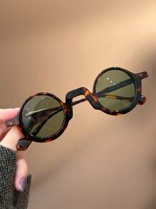 1 Stück Retro kleine runde Rahmen Damen Mode Brillen, geeignet für Party, Straßenfotografie, Dekoration, lässigen Alltag