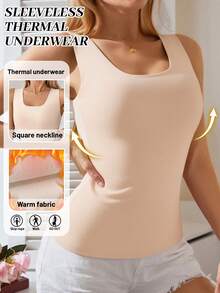 4pcs Women's Warm Pullover Sweaters - Thermal Lined Sleeveless Tops, Suitable For Winter, Soft & Fitted To Layer Over T-Shirts, Skin-Friendly Fabric, Comfortable All Day - Multicolor - View 6