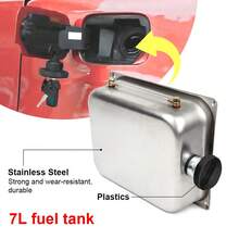 7L Stainless Steel Fuel Tank With Key, Parking Heater, Stainless Steel Oil Drum With Oil Level