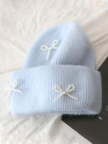 1pc Winter Women's Beanie Metal Tag Fashion Female Stretch Wool Knitted Hat Thick Warm Ear Protection Hood Cold Hats For Woman ,Soft Slouchy Warm Snug Snow Ski Running Unisex Adult Knit Hat