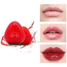 1/4pcs Strawberry Flavored Lip Balm, Enhances Lips Volume, Long-Lasting, Moisturizing, Nourishing, Lip Care, Women's Lip Line Reparing Perfect Christmas, Halloween Gifts - 彩色 - 查看 4