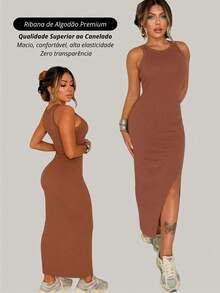 Women Dresses - Màu nâu Sô-cô-la - Xem 2