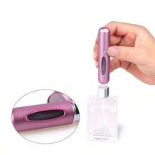 Refillable Perfume Atomizer Bottle, Pocket Cologne Sprayer, Travel Mini Perfume Atomizer Container Multicolor Perfume Spray, Scent Pump Case For Traveling Lightweight And Portable 5ml - 粉色 - 查看 5