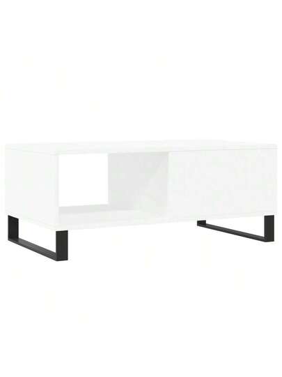 VidaXL Coffee Tafel 90x50x36.5 Cm, Finished Wood, Wit view 8