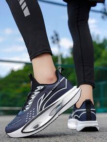 Men's Casual Fashion Sneakers - Lightweight Shock-Absorbing Sole And Breathable Fabric Upper, Gradient Blue/Pink/Purple/Turquoise - Suitable For Fitness, Casual And Outdoor Wear All Year Round - Minimalist Urban Street Style With Shock-Absorbing Design