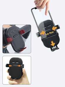 1个通用黑色婴儿推车手机支架，360度旋转，可伸缩夹臂，适用于自行车/轮椅/滑板车/助行器 - 多场景应用，四季皆宜