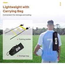 Pro Agility Ladder Agility Training Ladder Speed 12 Rung 20ft With Carrying Bag - Yellow - View 6