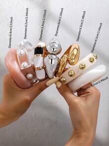 1 pieza Brazalete de puño grueso de diseño minimalista y de moda, Set de brazaletes de resina con diseño de cúpula estilo americano europeo, Brazalete de forma asimétrica de gota de agua