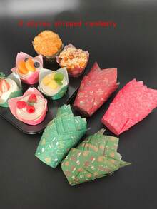 100/200/300/500 Stücke Weihnachts-Tulpen Backförmchen, Kuchenförmchen, geeignet für Weihnachtsparty Desserts, antihaftbeschichtet, Muffinförmchen, Backzubehör, Küchenutensilien, Weihnachtsparty